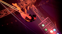 Swinging_circus_acrobat_at_winter_wonderland_signpost
